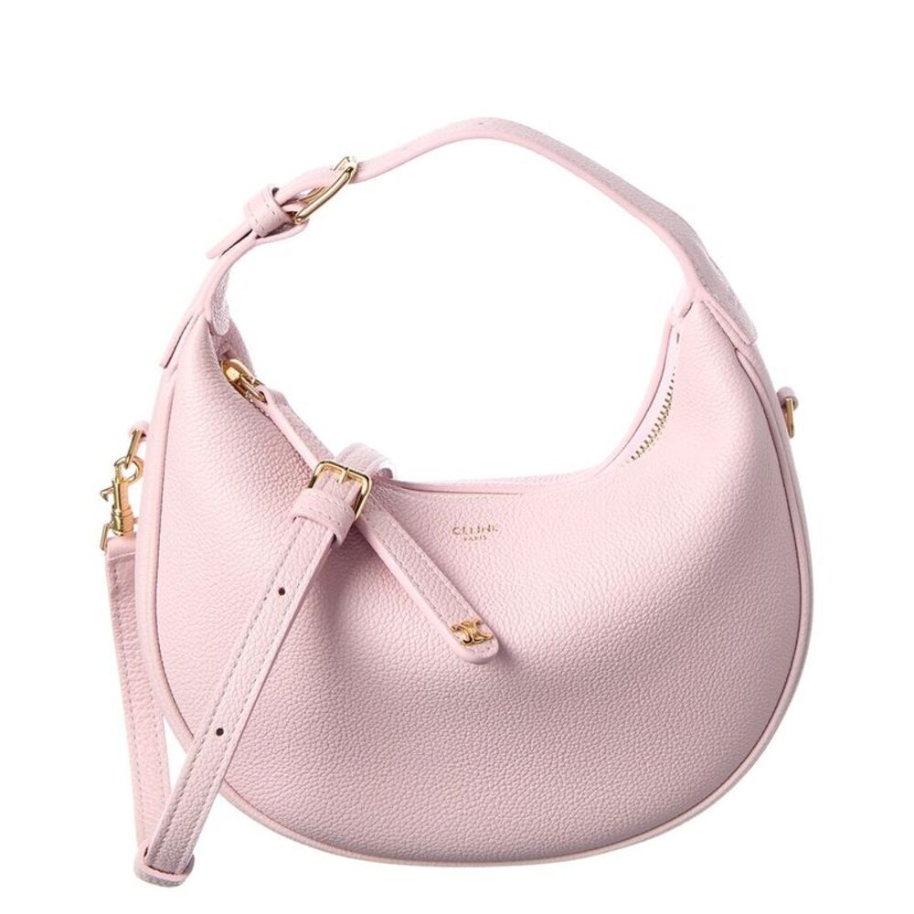 Celine Leather Hobo Bag, Pink